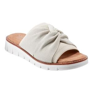 Easy Spirit Women's Josy eFlex Lightweight Knotted Slide Sandals Gray Size 8 1/2